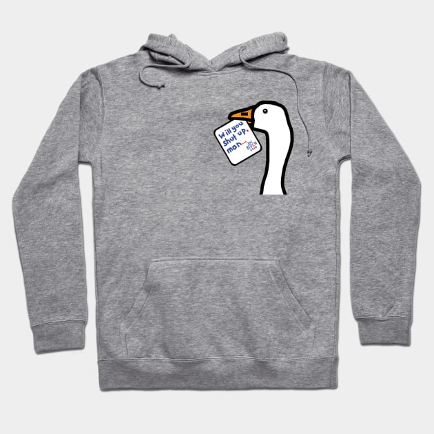 Small Portrait of a Goose with Stolen with Joe Biden First Debate Quote Hoodie by ellenhenryart